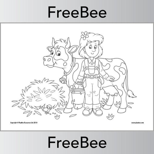 FREE Cow Farm Colouring Pages PDF by PlanBee