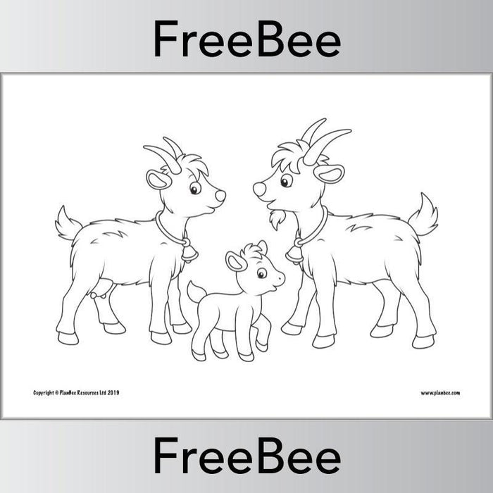 FREE Goat Farm Colouring Pages PDF by PlanBee