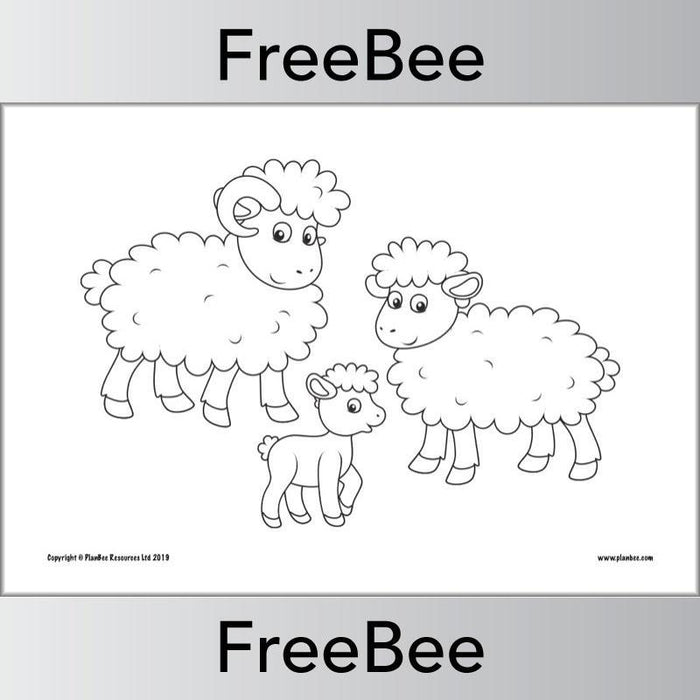 FREE Sheet Farm Colouring Pages PDF by PlanBee