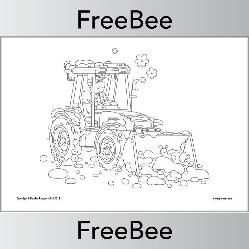 FREE Tractor Farm Colouring Pages PDF by PlanBee