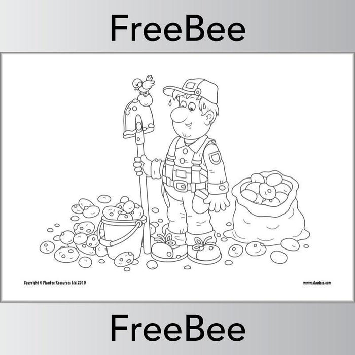 FREE Potatoes Farm Colouring Pages PDF by PlanBee