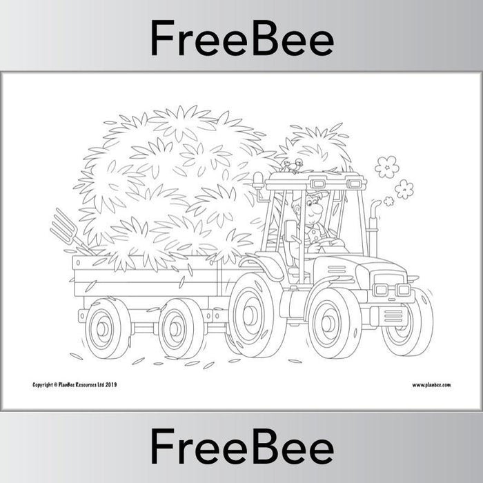 FREE Hay Farm Colouring Pages PDF by PlanBee