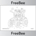 FREE Tractor Farm Colouring Pages PDF by PlanBee
