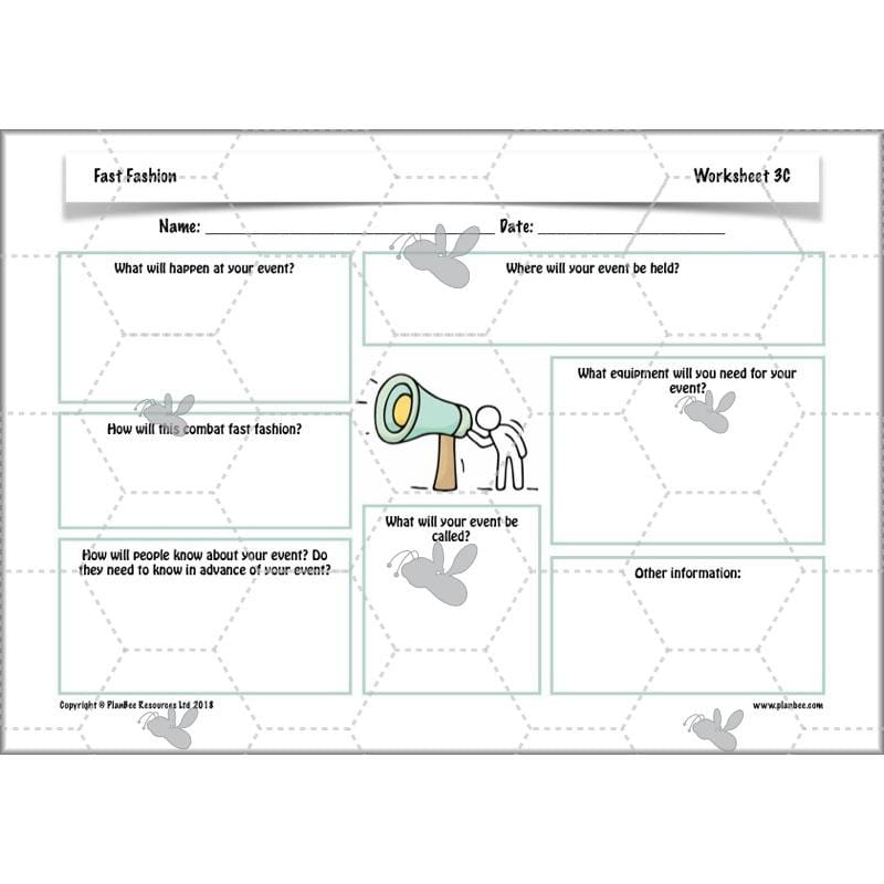 PlanBee Fast Fashion Fairtrade KS2 ESR Lessons by PlanBee
