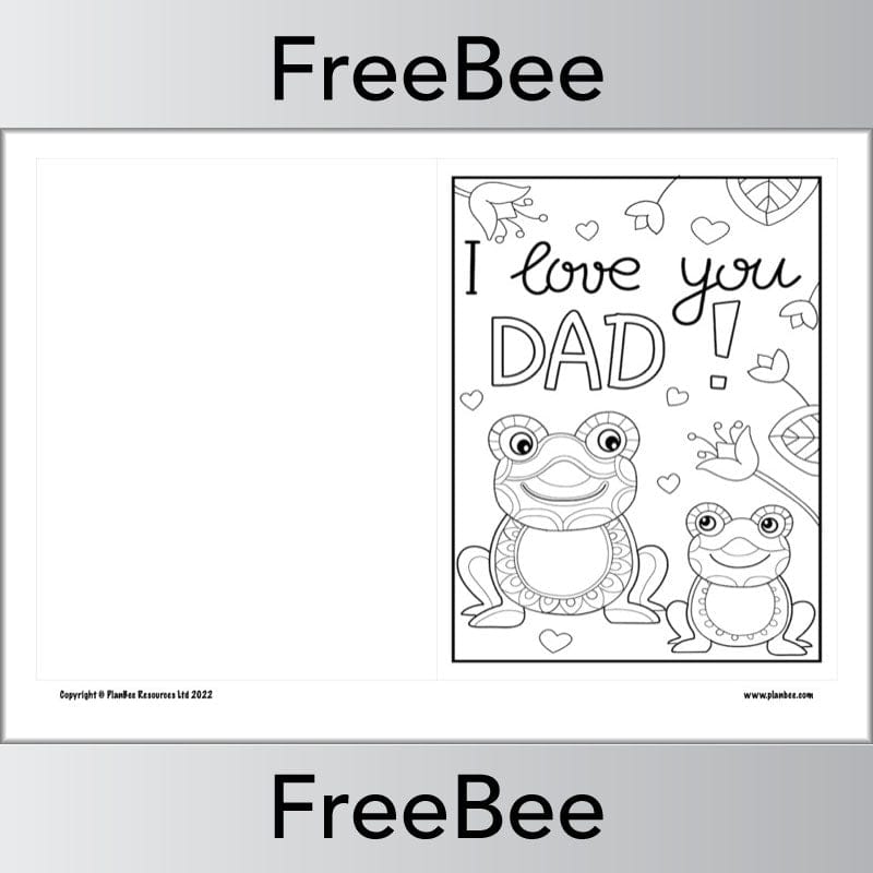 PlanBee FREE Father's Day Card Templates by PlanBee