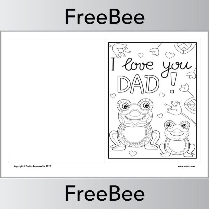 FREE Father's Day Card Templates by PlanBee