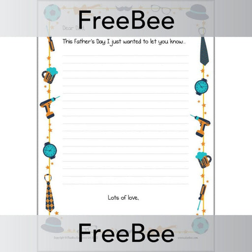 FREE Father's Day Letter Template by PlanBee