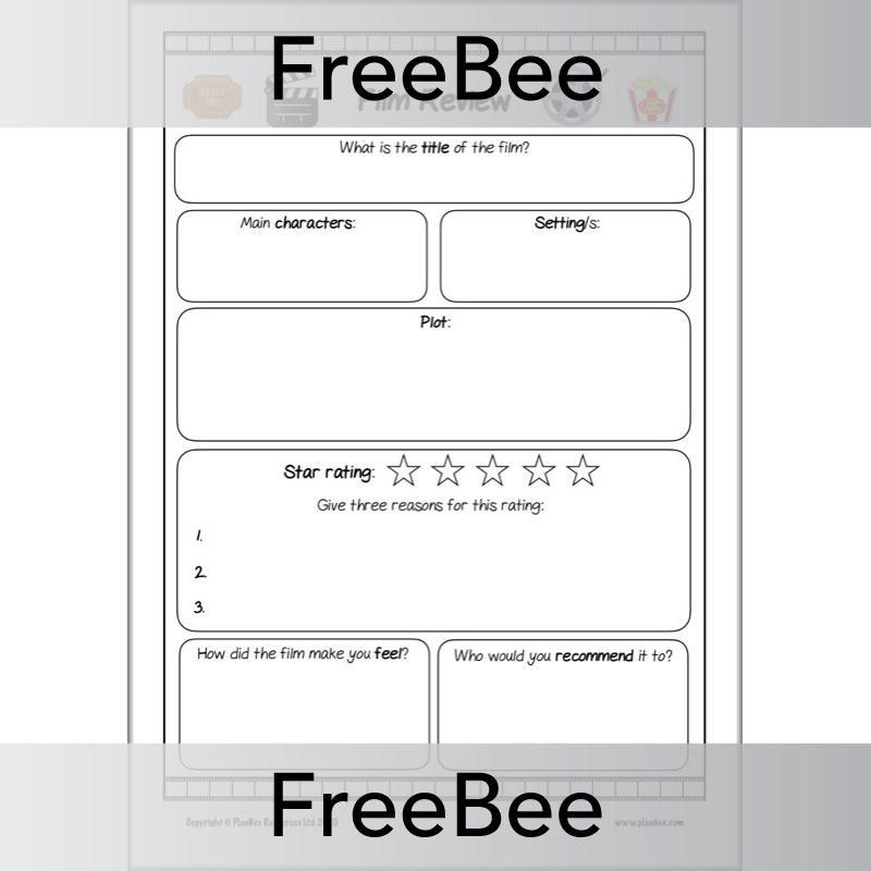Free Film Review Sheet for KS2 by PlanBee