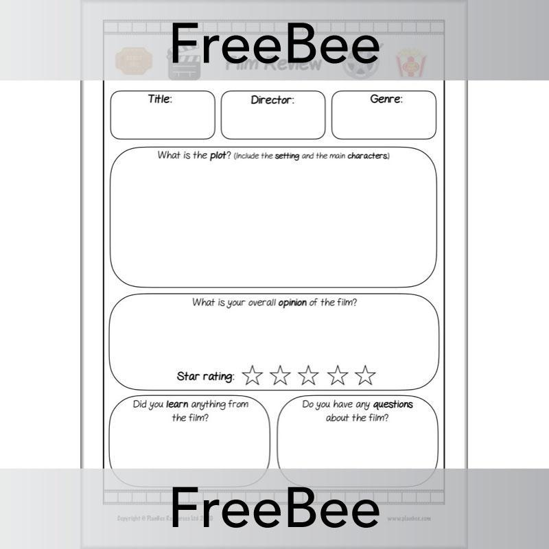 Free Film Review Sheet for KS2 by PlanBee