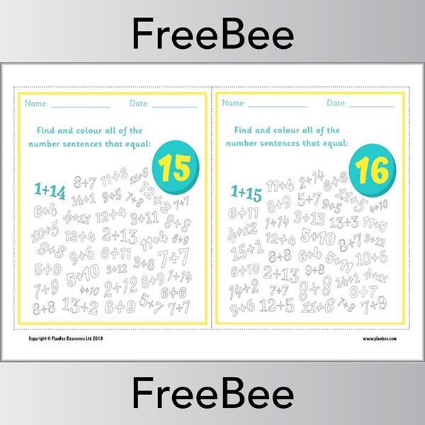 PlanBee Find the Number Sentence Cards | KS1 Maths