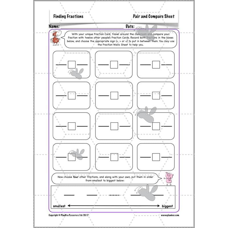 PlanBee Finding Fractions: Year 3 fractions of amounts plans and resources