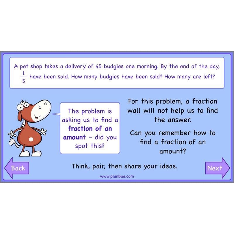 PlanBee Finding Fractions: Year 3 fractions of amounts plans and resources