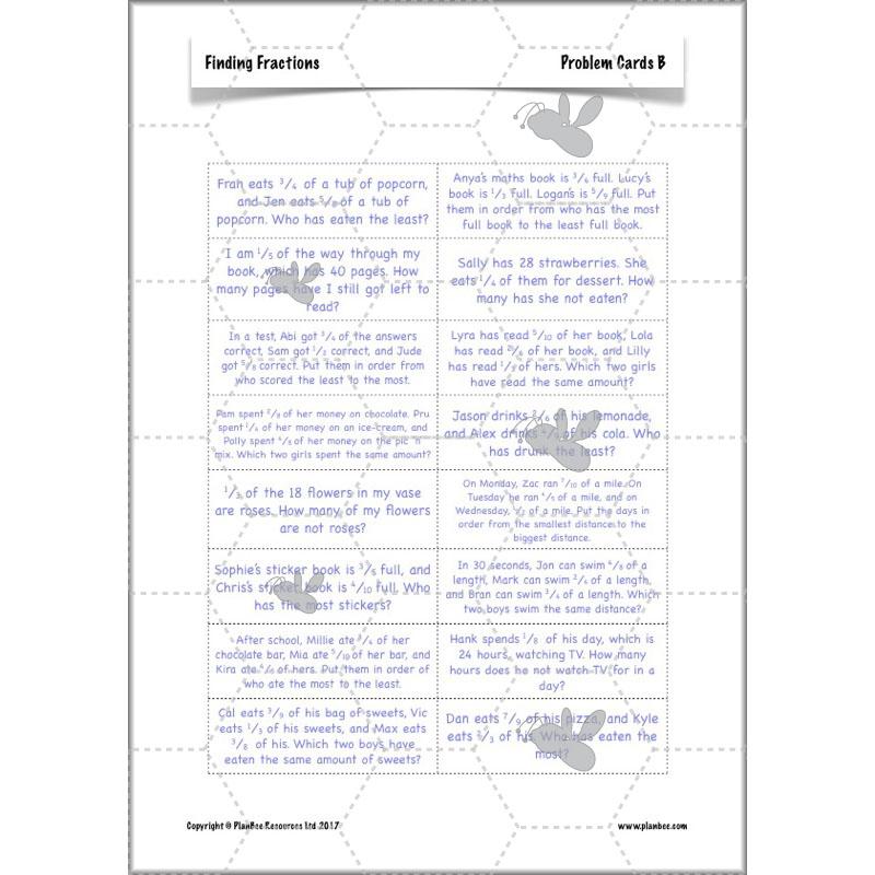 PlanBee Finding Fractions: Year 3 fractions of amounts plans and resources