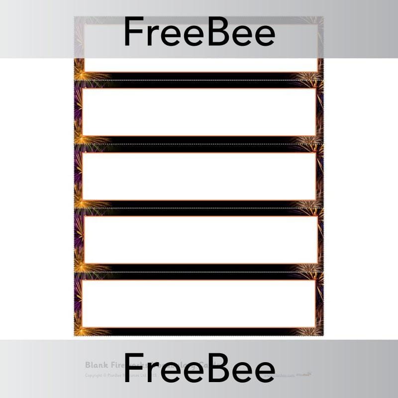 PlanBee Firework Display Word Cards | PlanBee FreeBees
