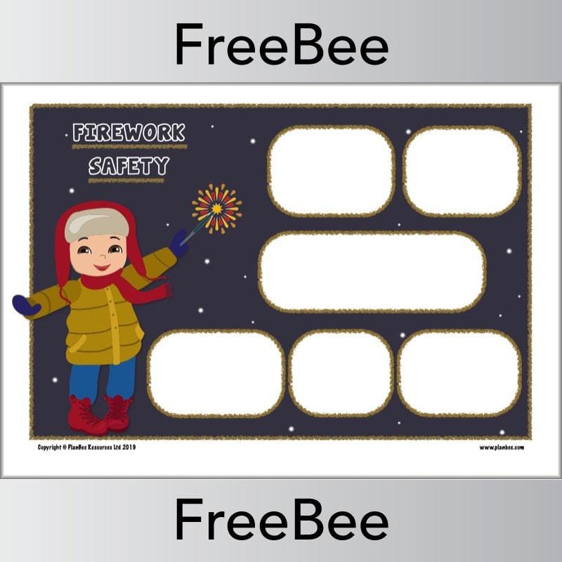 PlanBee FREE Downloadable Fireworks Safety Poster by PlanBee