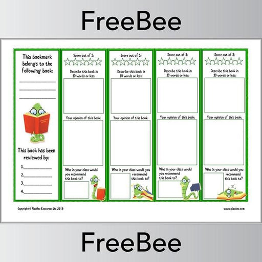 Bookmarks For Books Template