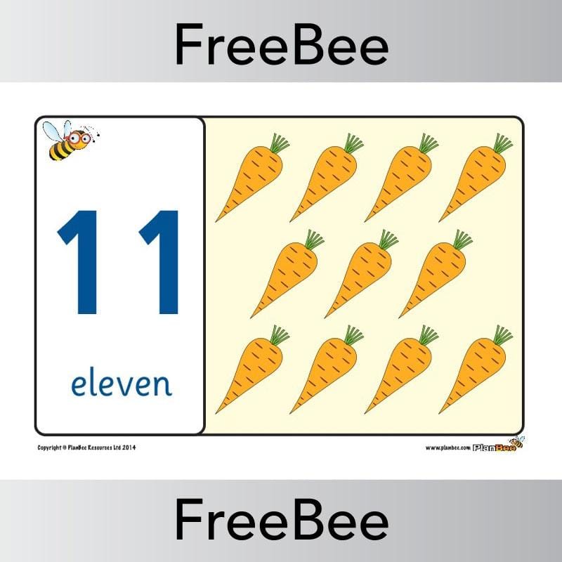 PlanBee Food 1 - 20 Number Line | PlanBee FreeBees