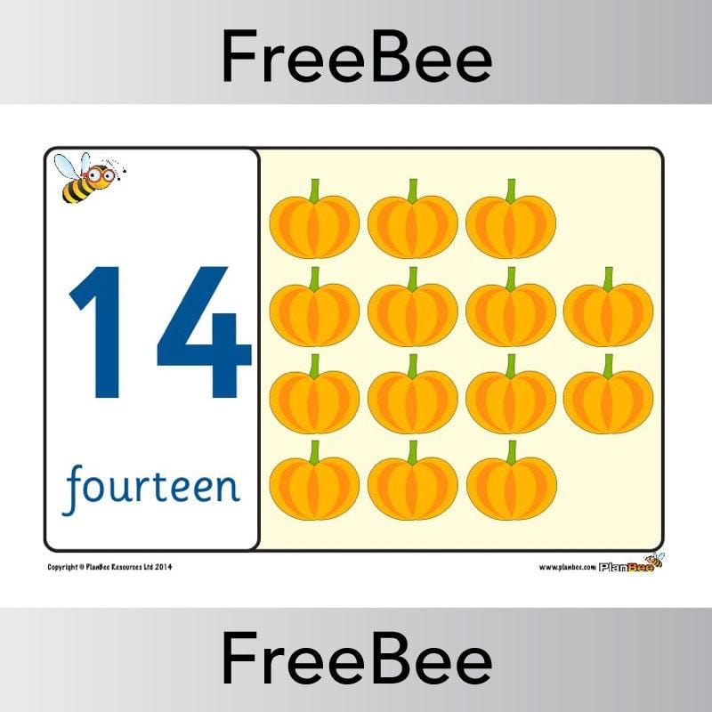 PlanBee Food 1 - 20 Number Line | PlanBee FreeBees