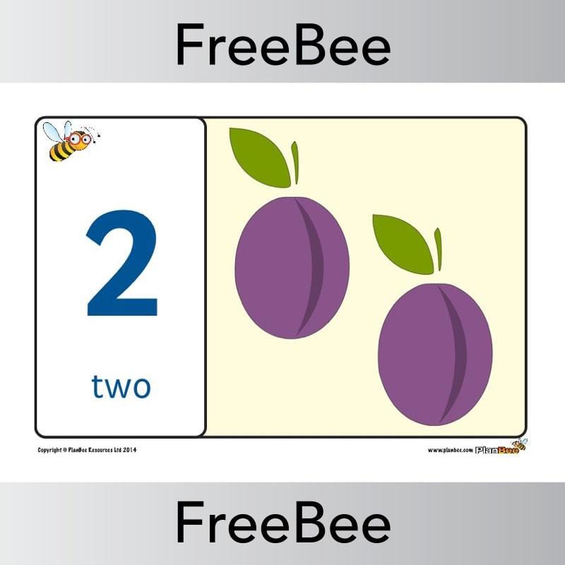 PlanBee Food 1 - 20 Number Line | PlanBee FreeBees