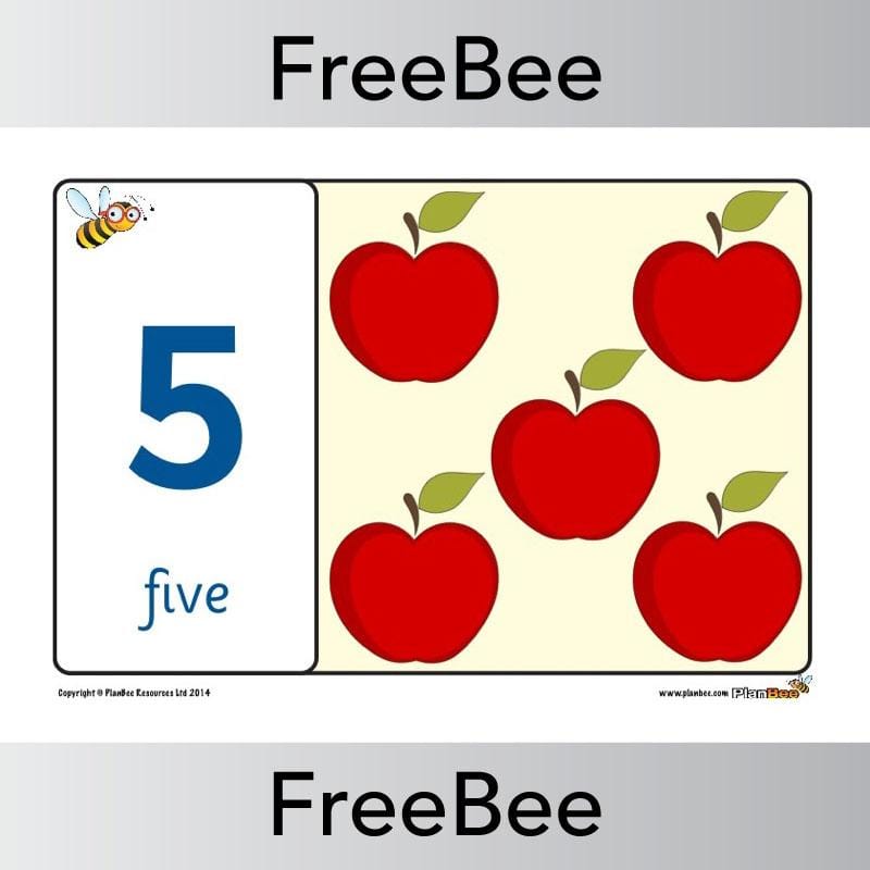 PlanBee Food 1 - 20 Number Line | PlanBee FreeBees