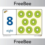PlanBee Food 1 - 20 Number Line | PlanBee FreeBees