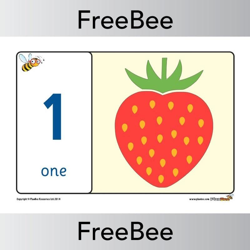 PlanBee Food 1 - 20 Number Line | PlanBee FreeBees