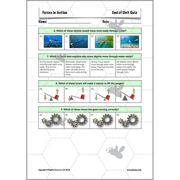 PlanBee Forces in Action: Science Forces Year 5 PlanBee lesson pack