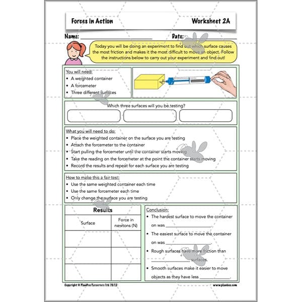 PlanBee Forces in Action: Science Forces Year 5 PlanBee lesson pack