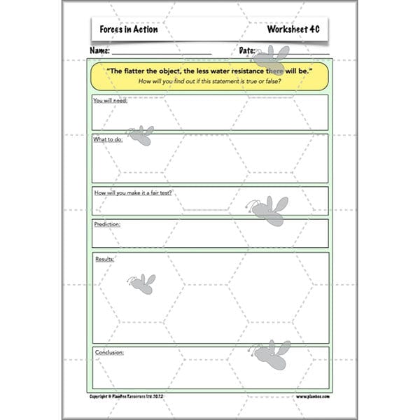 PlanBee Forces in Action: Science Forces Year 5 PlanBee lesson pack