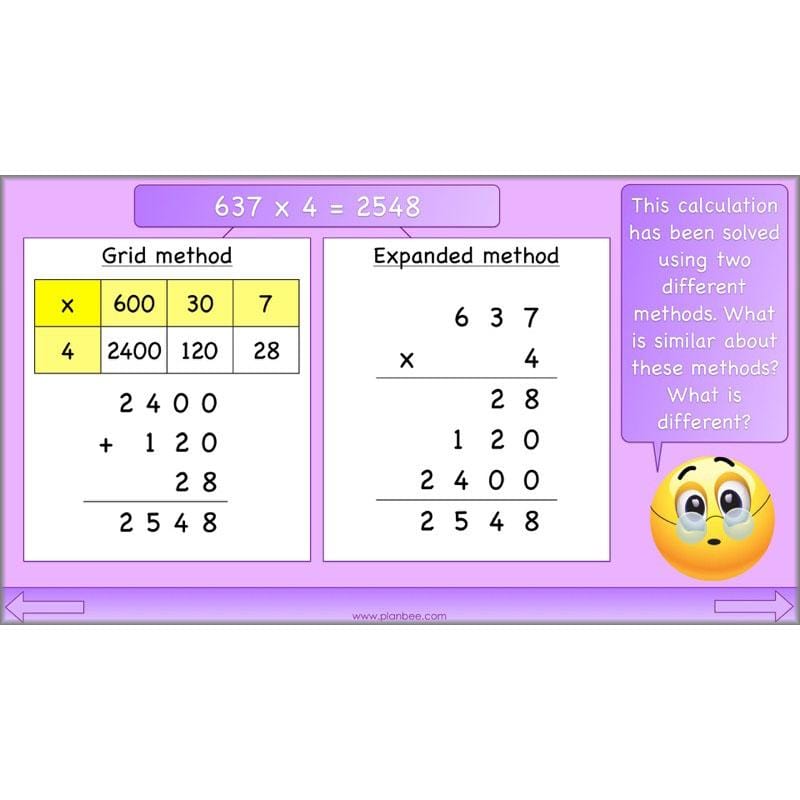 PlanBee Formal Multiplication - Multiplication & Division Year 5 Maths