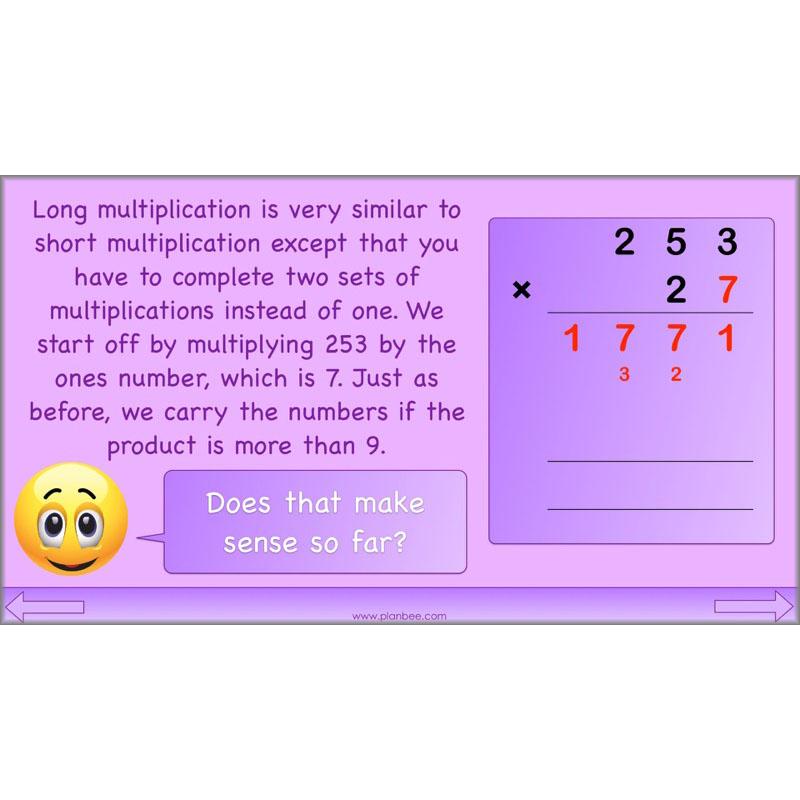 PlanBee Formal Multiplication - Multiplication & Division Year 5 Maths