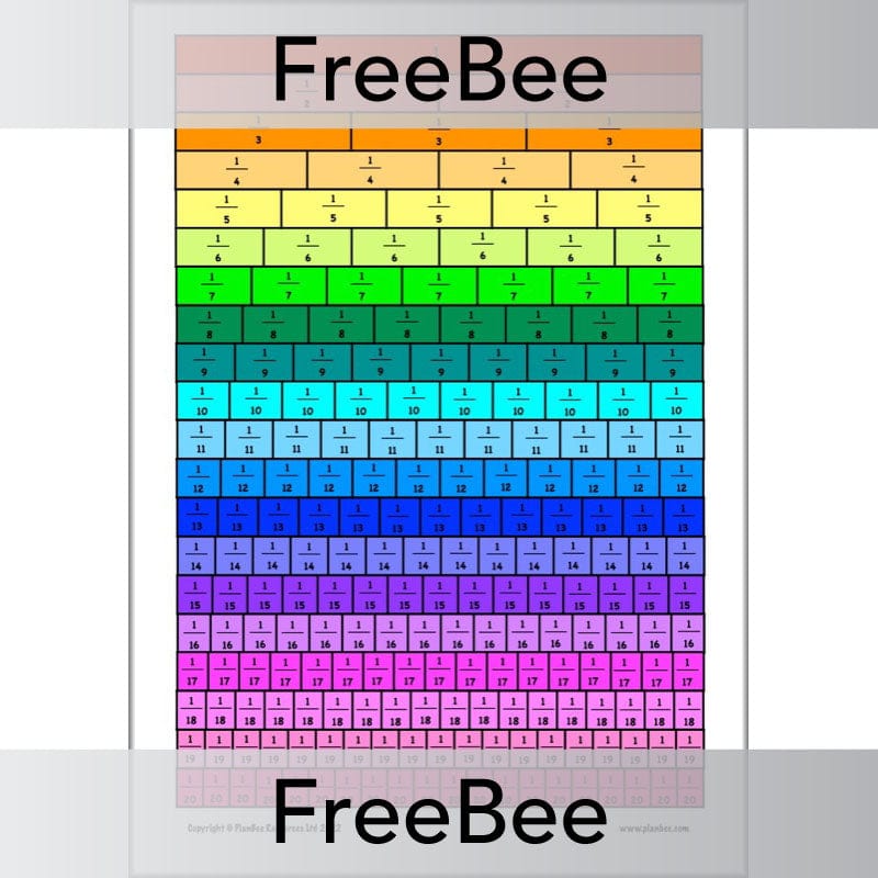 PlanBee FREE Fraction Wall up to 20 by PlanBee
