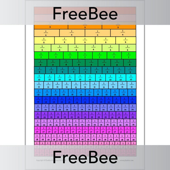 PlanBee FREE Fraction Wall up to 20 by PlanBee