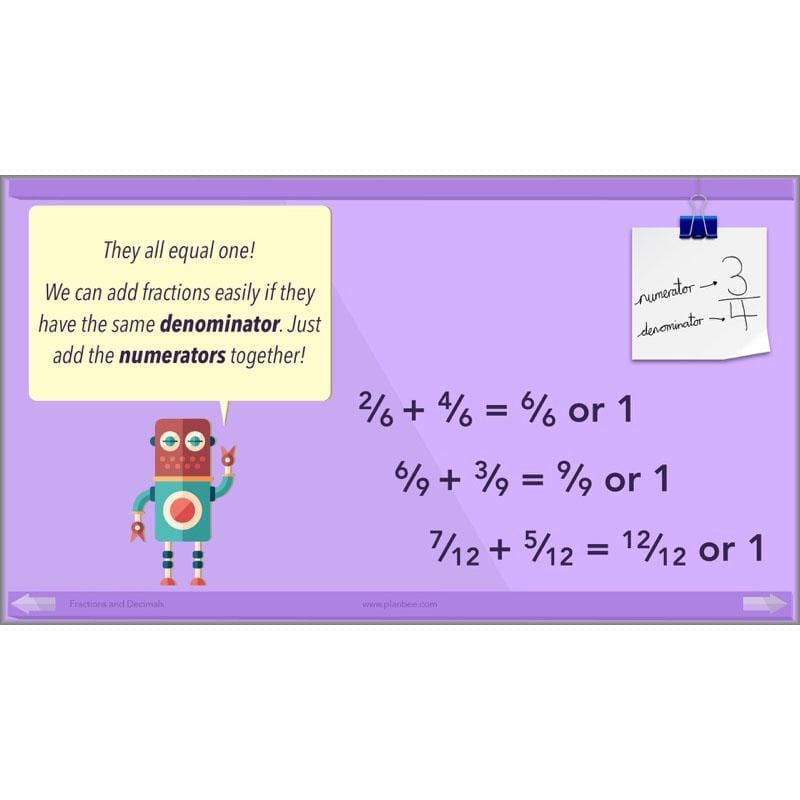 PlanBee Fractions and Decimals: Primary Year 4 Maths Lesson Plans | KS2