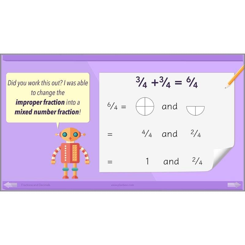 PlanBee Fractions and Decimals: Primary Year 4 Maths Lesson Plans | KS2