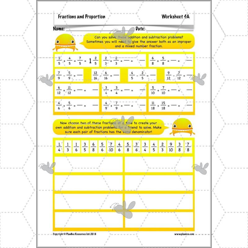 PlanBee Fractions & Proportion - Maths Planning and Resources for Year 5