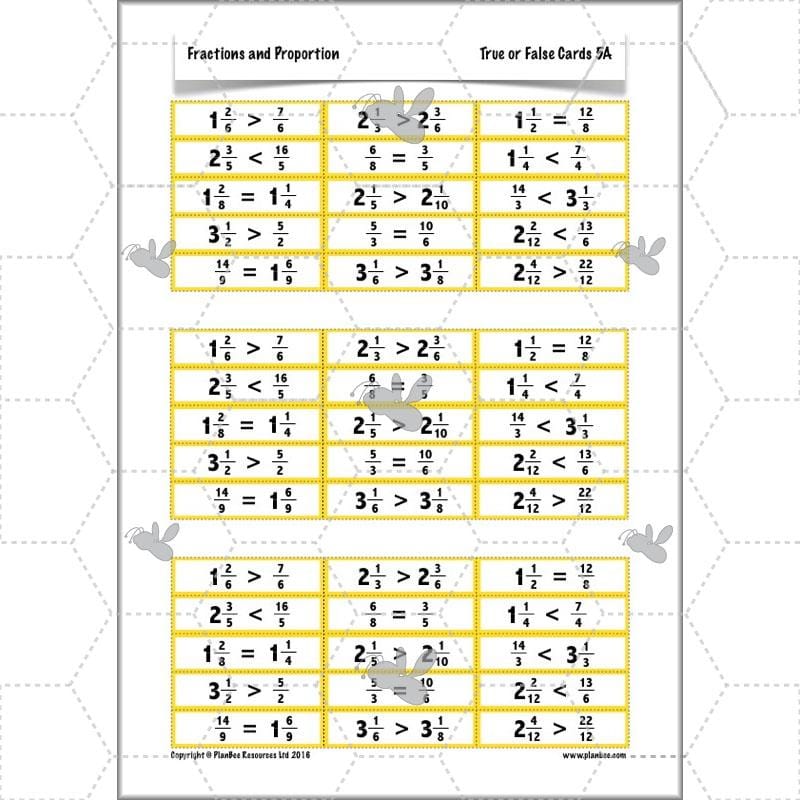 PlanBee Fractions & Proportion - Maths Planning and Resources for Year 5