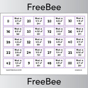 PlanBee FREE Fractions of Amounts Questions Loop Game | PlanBee