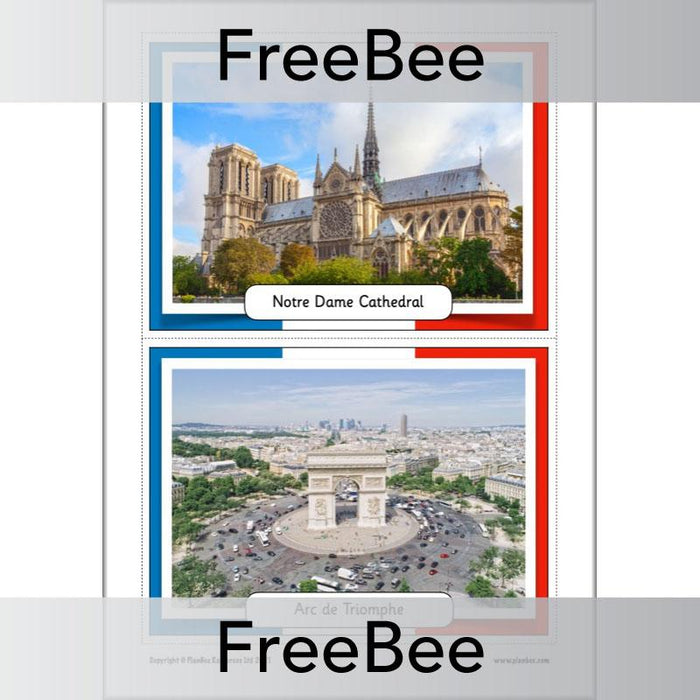 PlanBee FREE France KS1 Picture Cards | Primary Geography