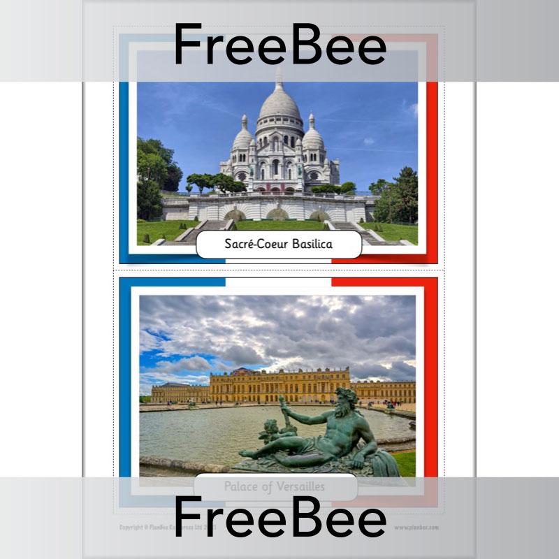 PlanBee FREE France KS1 Picture Cards | Primary Geography