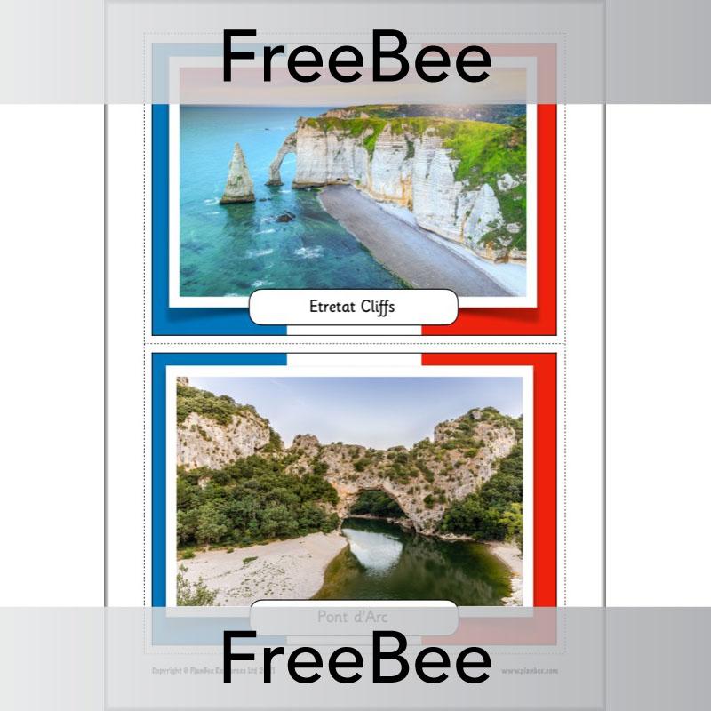 PlanBee FREE France KS1 Picture Cards | Primary Geography