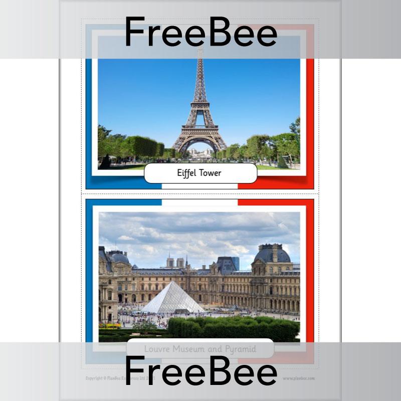 PlanBee FREE France KS1 Picture Cards | Primary Geography