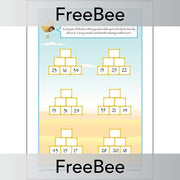 Free Number Addition Pyramids KS2 Worksheets by PlanBee