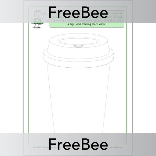 PlanBee Reusable Cup Design Sheet by PlanBee
