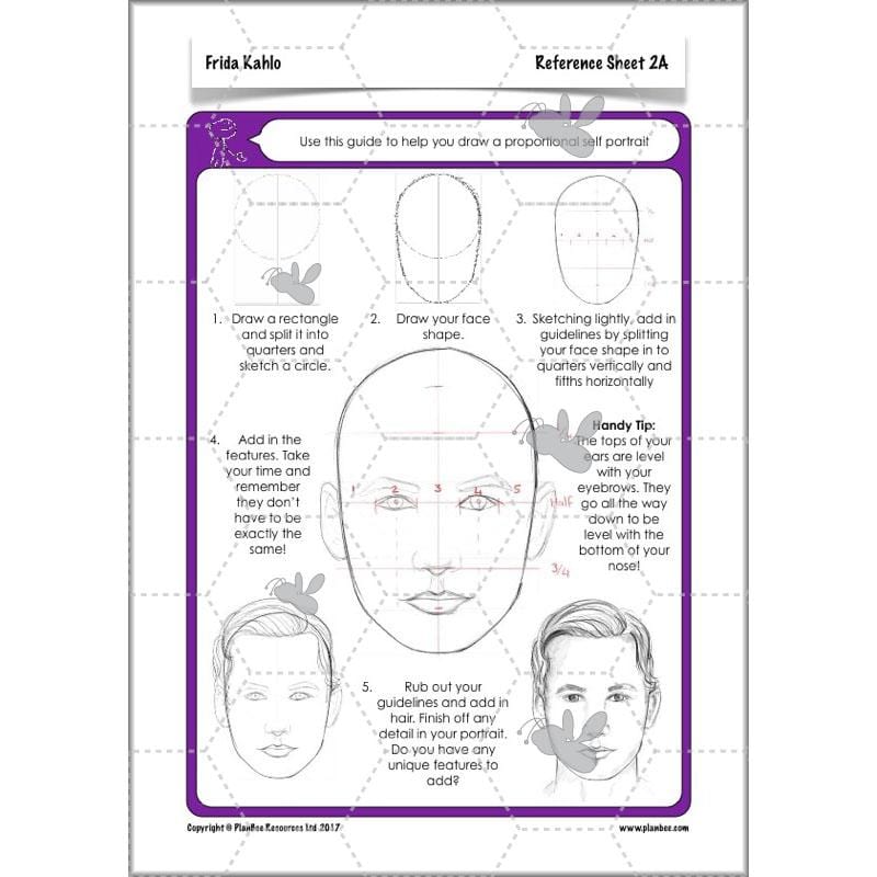 PlanBee KS2 Frida Kahlo for Kids Art Lesson Pack by PlanBee