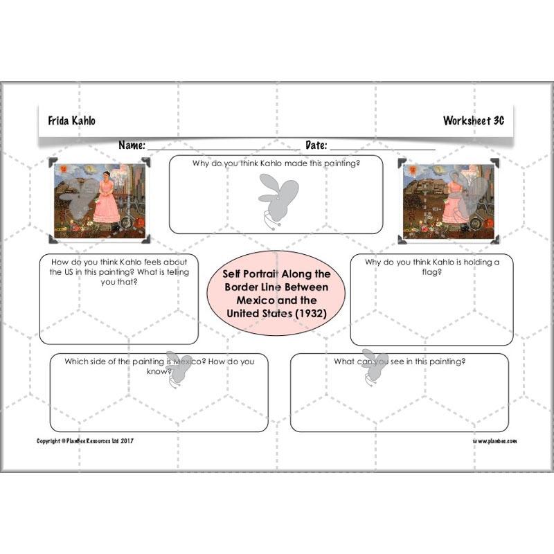 PlanBee KS2 Frida Kahlo for Kids Art Lesson Pack by PlanBee