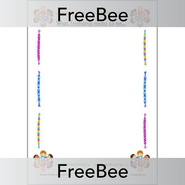 Free Friendship Writing Frame by PlanBee