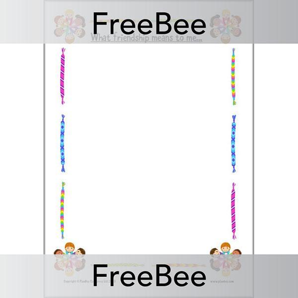 Free Friendship Writing Frame by PlanBee