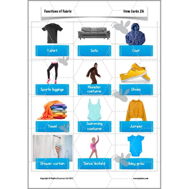 Functions of Fabric KS2 Textiles Project PlanBee DT