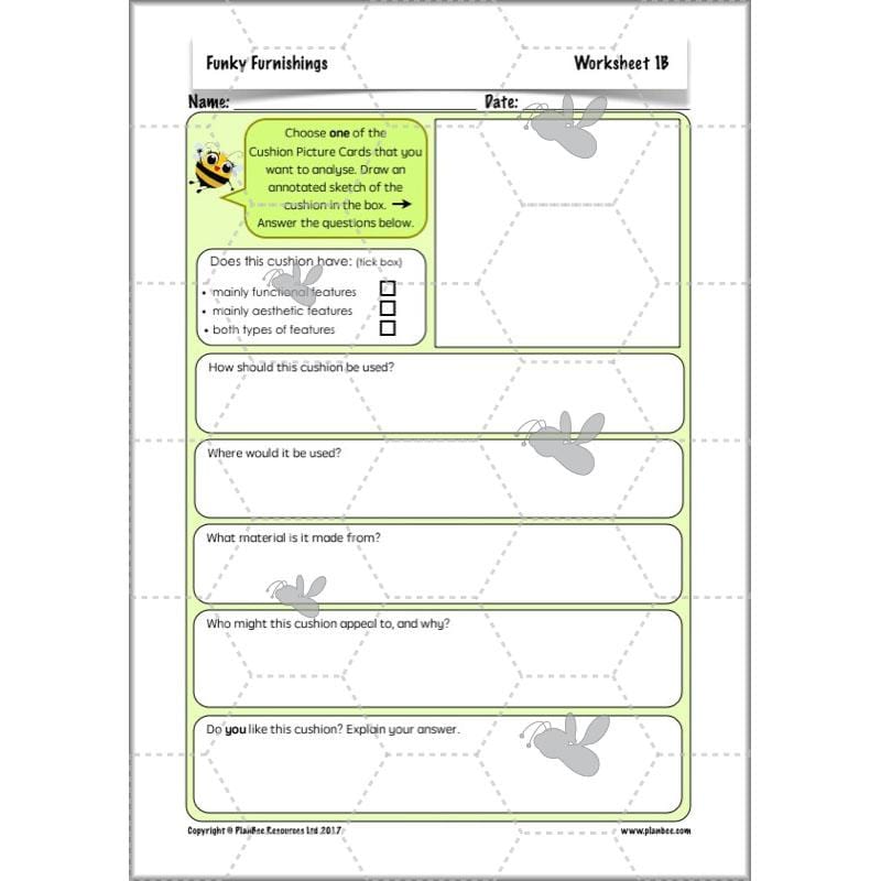 PlanBee Funky Furnishings KS2: DT Lesson Plans for Year 5 & 6